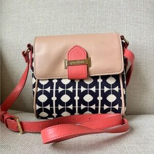 Spartina 449 Crossbody Bag in Coral and Navy